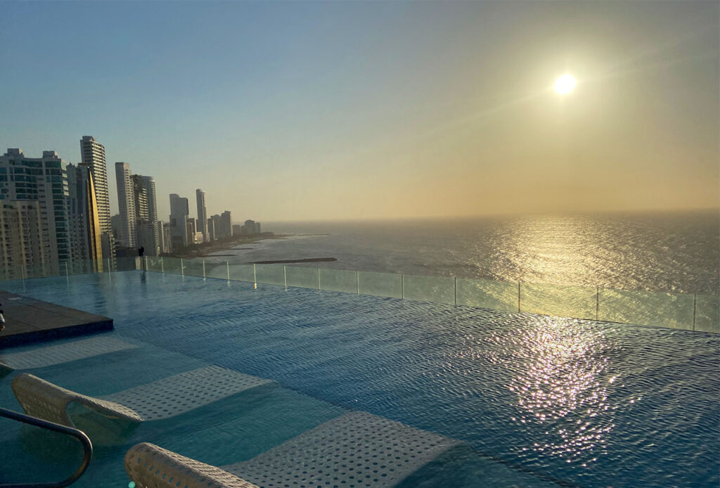 Bocagrande, Hyatt Regency pool in Cartagena