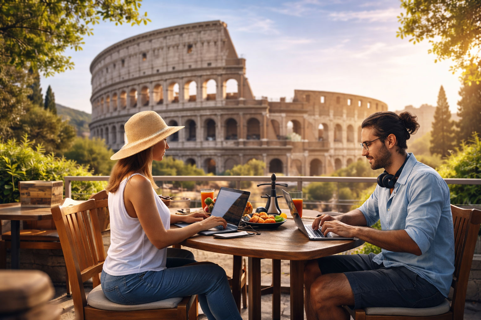 Digital Nomads and Remote Workers in Rome, Italy