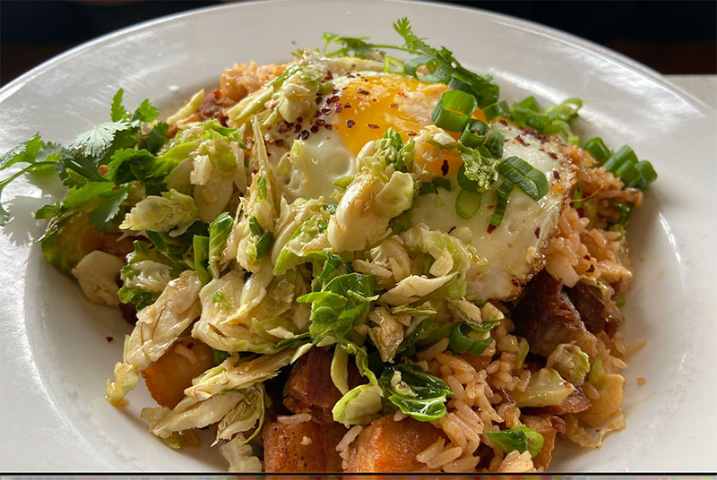 Pork belly fried rice at The Mockingbird Nashville