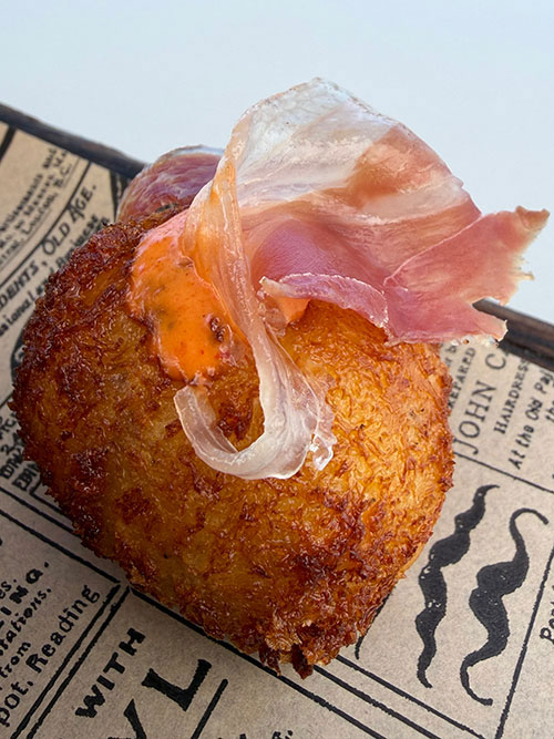 Spanish Croquetas with Jamón Ibérico.