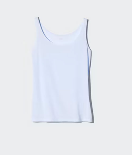 Uniqio AIRism Sleeveless Top in white