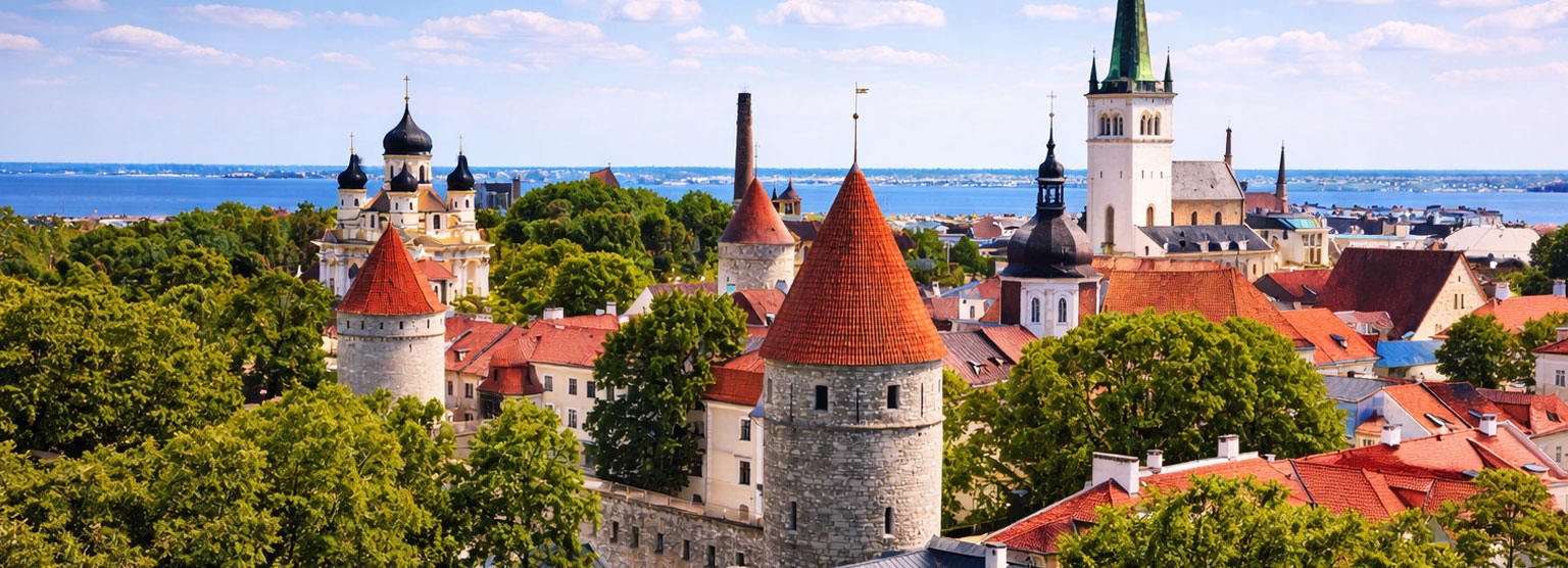 Tallinn towers in Estonia