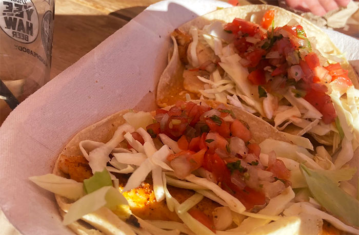 Fish tacos at Yee-Haw Brewing Co. Nashville