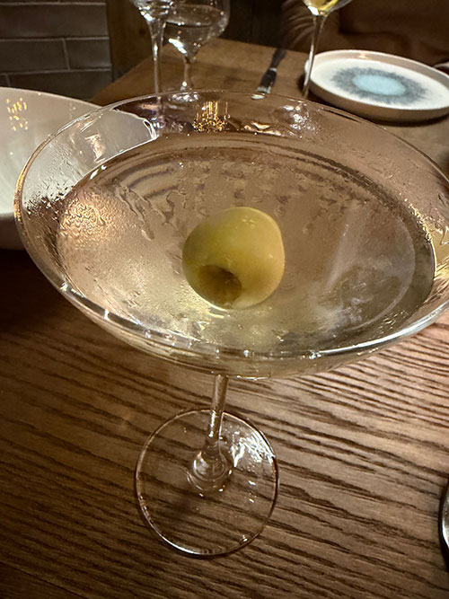 Martini cocktail at SOLE Seafood & Grill Dublin Ireland