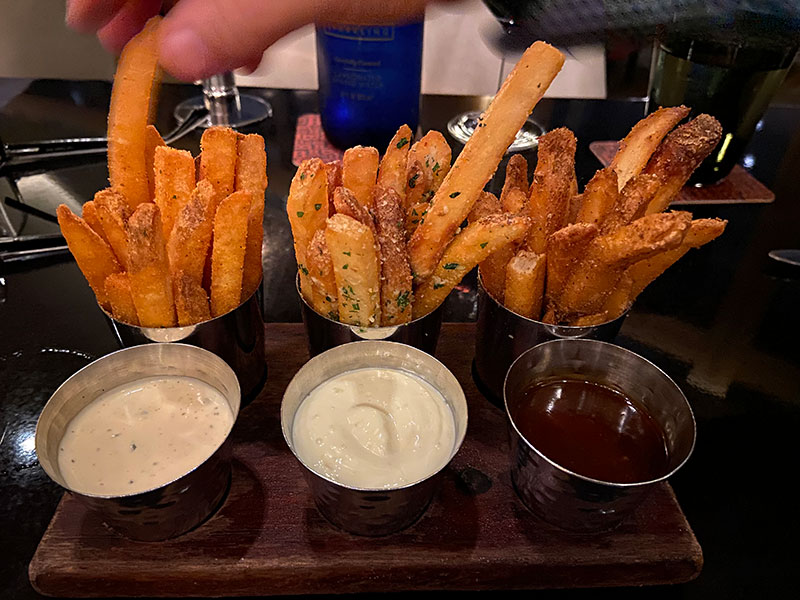 Complimentary French fries amuse-bouche at Bourbon Steak by Michael Mina in Nashville