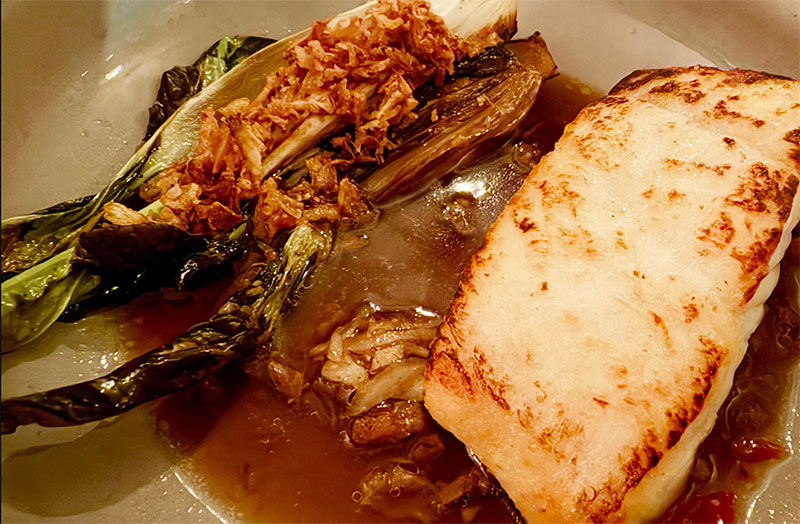 Close up of halibut fish dish from Rúibín Bar & Restaurant