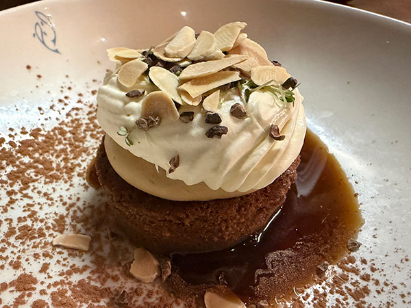 House specialty Guinness Cake at SOLE Seafood & Grill Dublin