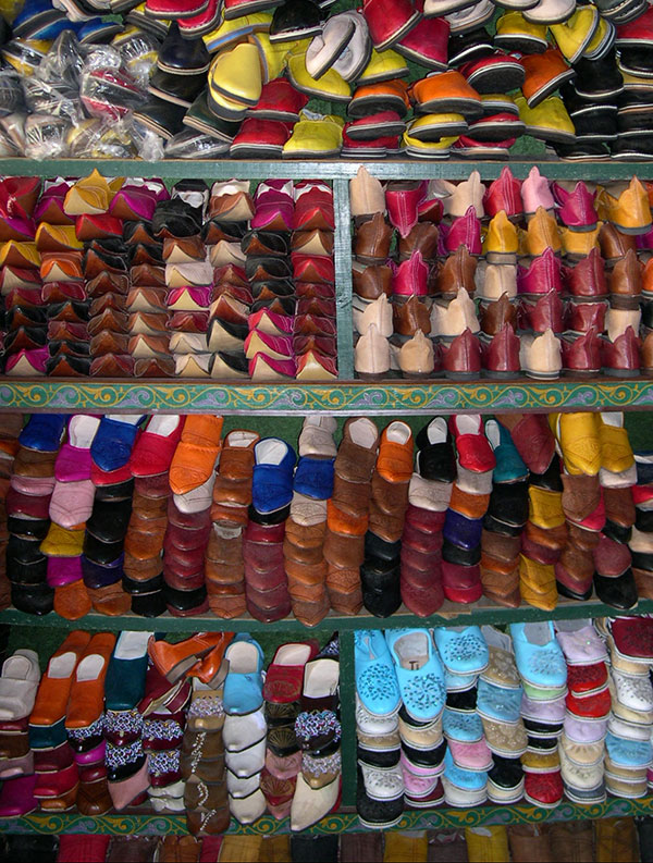 traditional Moroccan slippers called babouches