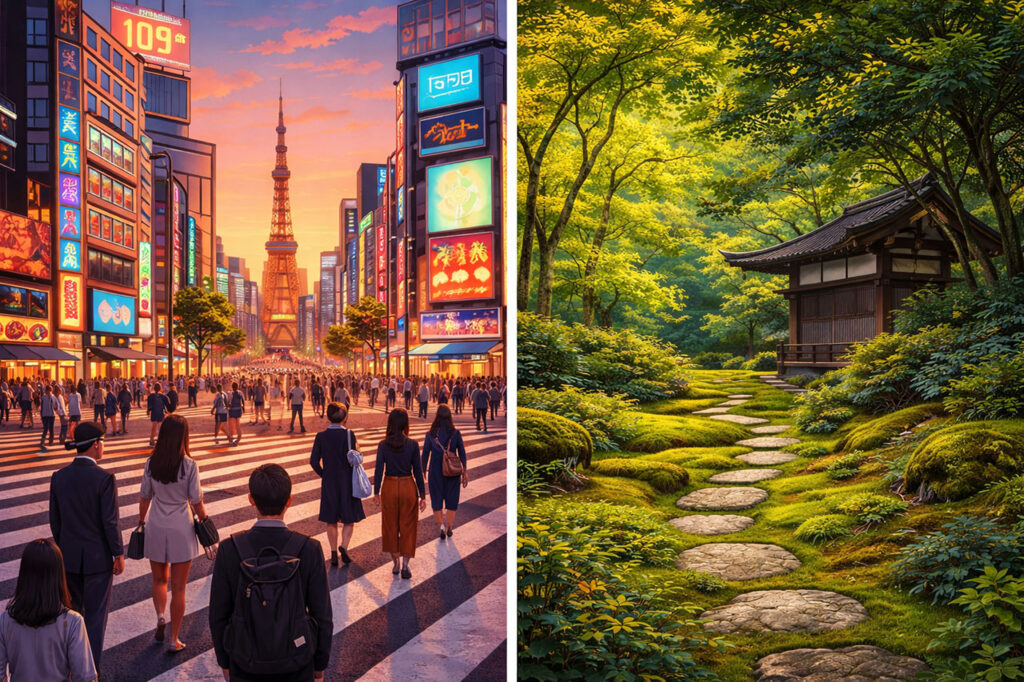 Best regions in Japan Tokyo and Kyoto