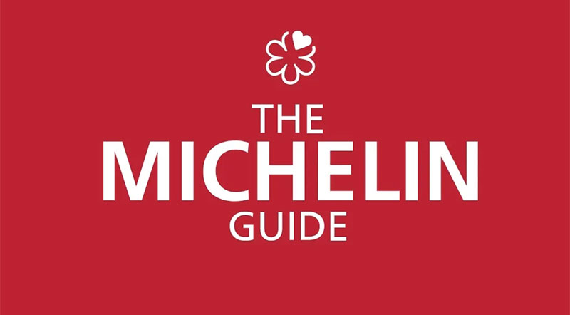 The official Michelin Guide logo for Las Vegas, featuring the iconic white Michelin Man and a red Michelin star