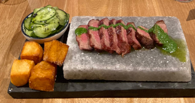 Modern plated dish at a restaurant in Bogotá Colombia